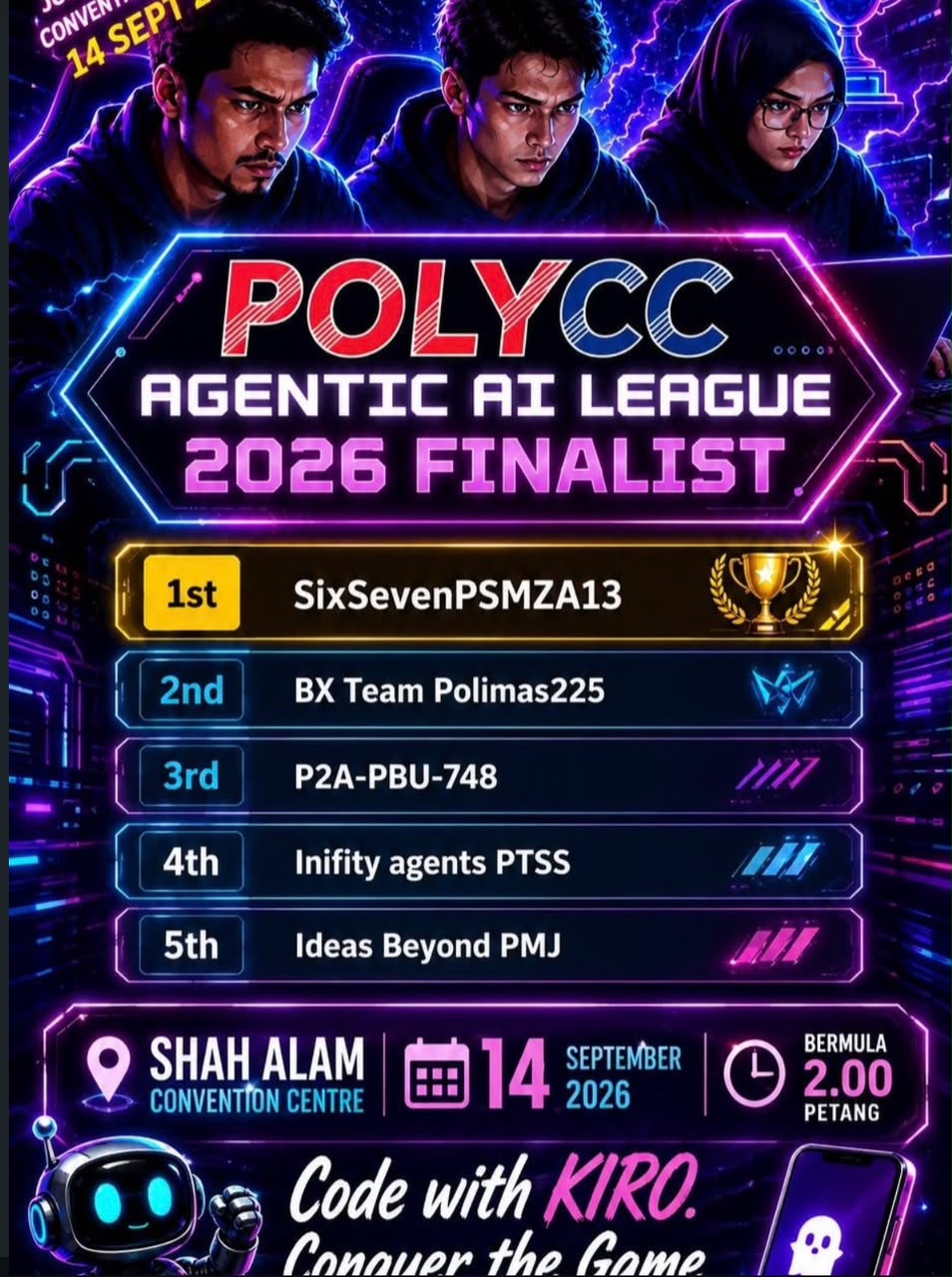 Congratulating to our finalist PMJ AI AGENTIC LEAGUE